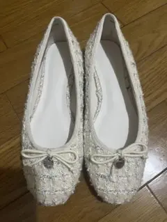 CHARLES & KEITH ツイードフラットシューズ 36