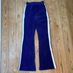 RASVOA サイドラインベロアコーデュロイパンツ ウエストゴム ジャージ