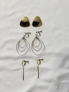 シルバー ゴールド イヤリング セット