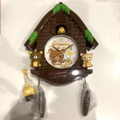 【未使用品】リラックマ スモールログハウスクロック 掛時計 コリラックマのサムネイル