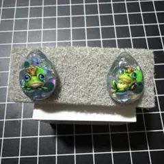 ハンドメイド　レジンピアス