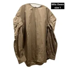 MilaOwenタックデザインボリュームスリーブブラウス　マシーンウォッシャブル