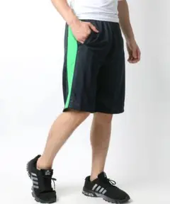 Mサイズ ハーフパンツ ジャージ ネイビーｘグリーン