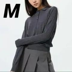 UNIQLO ユニクロ　メリノポロセーター　グレー　M
