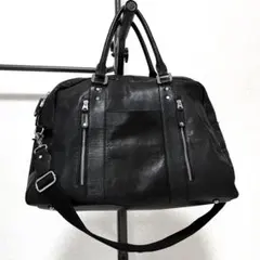【美品】Creed ブラックレザー 2WAYボストンバッグ｜新宿高島屋セレクト 美品】Creed ブラックレザー 2WAYボストンバッグ｜新宿高島屋セレクト