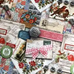 レア モダ　moda アメージンググレース　コラージュ 生地　ハギレ