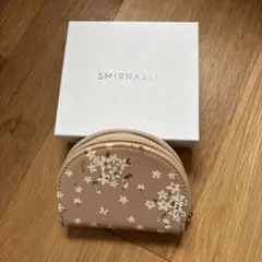 SMIRNASLI 花柄 二つ折り財布 ベージュのサムネイル