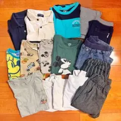 【120・130cm】男の子用 春夏物衣類 まとめ売り15点