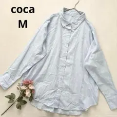 コカ coca ガーゼシャツ シアーシャツ コットン はおり 透け感 薄手 M