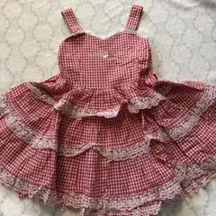 メゾピアノ　ギンガムチェックワンピース