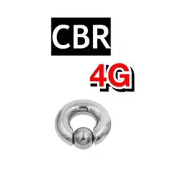ボディピアス　ビッグCBR ラージサイズ 5mm 4G 拡張器　シルバー