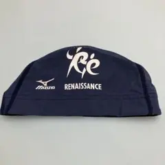ルネサンス　選手育成用　メッシュキャップM 水泳帽 ネイビー