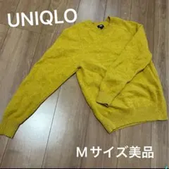 ユニクロ UNIQLO ニット セーター 長袖 M イエロー　黄色　レディース