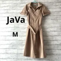 美品JaVa ジャバ　半袖ワンピース ベージュ ロング　Mのサムネイル