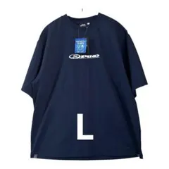 【タグ付き】PIKO メンズシャツ　Lサイズ　ブルー系コットンタッチ　伸縮性のサムネイル