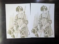 進撃の巨人 リヴァイ イラストカード 2枚セット