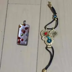 ペンダントトップ&ナザルボンジュ付きブレスレット