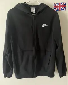 NIKE 黒　パーカー　裏毛　黒　※ブリーチ跡有り
