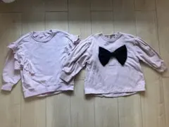 GU 長袖トップス 100cm フリル付き 2枚セット