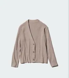 UNIQLO ウォッシャブルニットリブカーディガン 33 KAHKI カーキのサムネイル