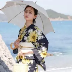7/28まで出品】夢工房 朝顔 アサガオ 浴衣・帯セット - メルカリ