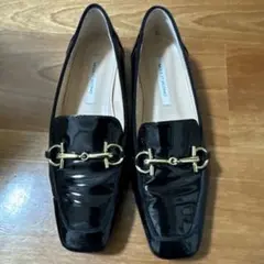 ブラックローファー エナメル