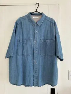 FREAK'S STORE デニムシャツ 半袖　メンズLのサムネイル