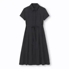 GU Aラインシャツワンピース(半袖)