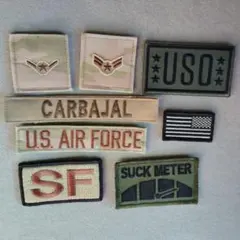 ミリタリーパッチセット アメリカ空軍 USO 憲兵隊