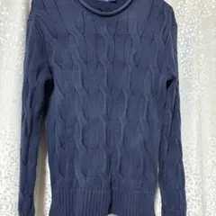 Polo Ralph Lauren ネイビー ケーブルニットセーター XS
