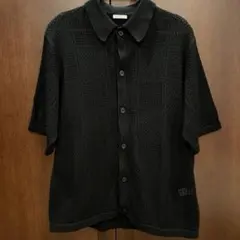 GU ウォッシャブルメッシュニットシャツ(5分袖)