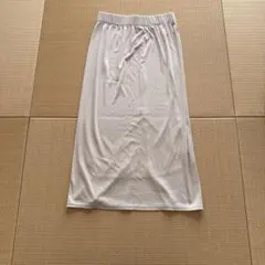 【新品】GU リブナロースカート アイボリー XL ロング スリット タイト 夏