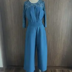 Lace Ladies パンツドレス レース ワイド オールインワン　洗える L
