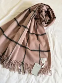 ジョシュアエリス　カシミヤ大判ストール　くすみピンク　新品未使用