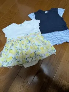 SLAP SLIP レモン柄 ロンパース、SHIPトップス 2点セット 70のサムネイル