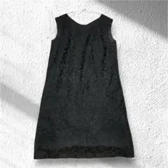 【グラシア】ワンピース 総レース サイドファスナー 裏地有 ノースリーブ L