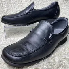 『美品』ペダラ ローファー ブラック レザー スリッポン 革靴　スクエア