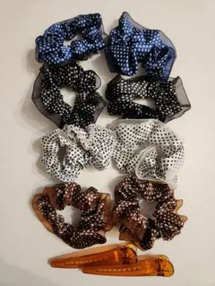 シュシュとヘアクリップのセット☆