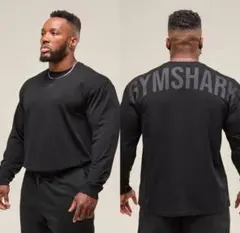GYMSHARK 黒×グレー ロングTシャツ Mのサムネイル
