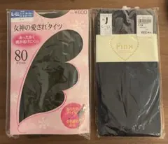 レディースタイツ黒　２点のサムネイル