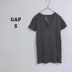 ギャップ　Tシャツ　Vネック　シンプル　綿混　薄手　シンプル　カジュアル　S