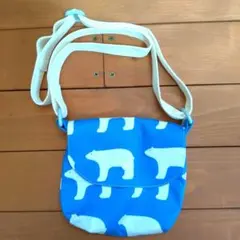【ハンドメイド】白クマ柄ショルダーバッグ