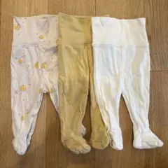 美品　H&M ベビー スパッツ 3点セット 蜂模様　無地
