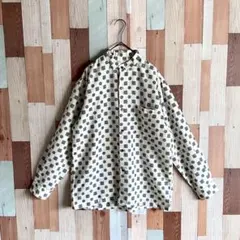 90s 00s vintage 国産 古着 バンドカラー 総柄シャツ y2k