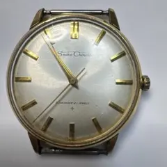 【稼動品】美品　Seiko Crown 手巻き時計 シルバー文字盤