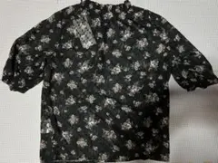 ☆未着用　グリーンパークス　半袖　花柄シアーブラウス☆のサムネイル