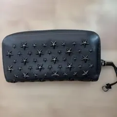 美品】JIMMY CHOO 長財布 ブラック スターエンボス - メルカリ