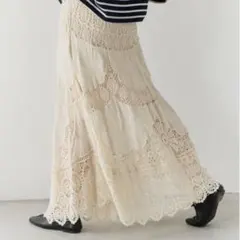 Libra.Cue かぎ編みレーススカート　クロシェレース　マキシスカートのサムネイル