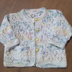 パステルカラー ニット カーディガン