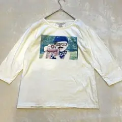 チャオパニック　ロンT 七分袖　プリントTシャツ M コットン